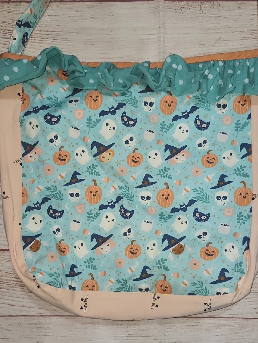 Matilda Jane Light Blue & Peach Halloween Print Shoulder Bag